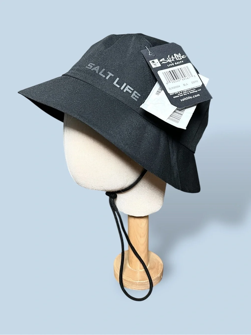 SALT LIFE Unisex Black High-Performance Bucket Hat Sz O/S
